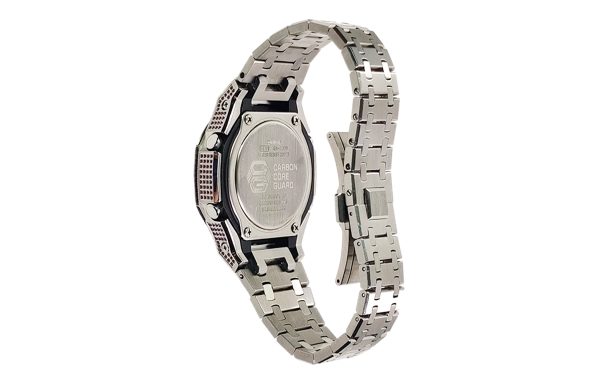 Кастомные часы Casio G-Shock Розовая Радуга Стальная Душа, стальные, на руке. CasiOAK Custom, кастомные часы Casio ручная ...